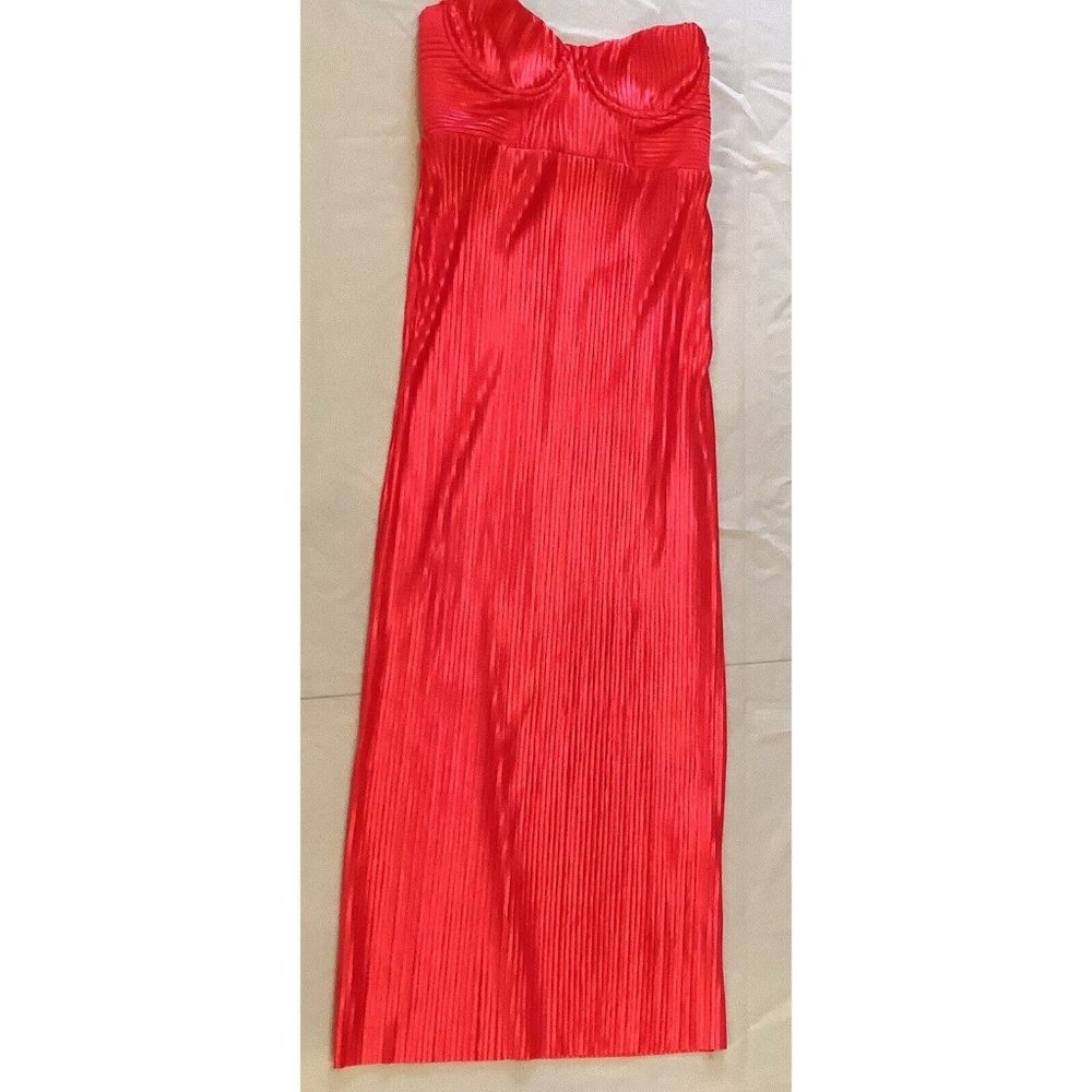 NEW Hello Molly Dress Size Large Red Strapless Long Chase The Blues Wedding